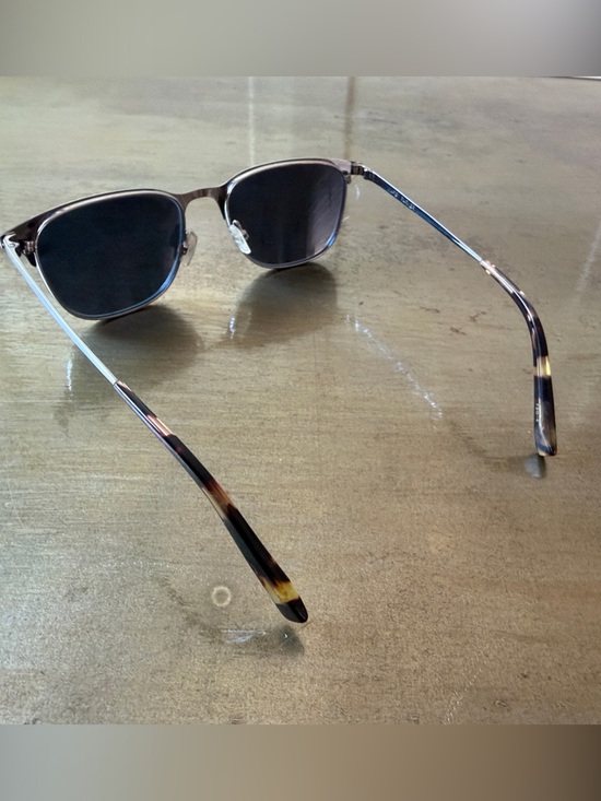 Warby Parker Campbell Silver & Tortoise Frame Sunglasses and Navy Case main image 4